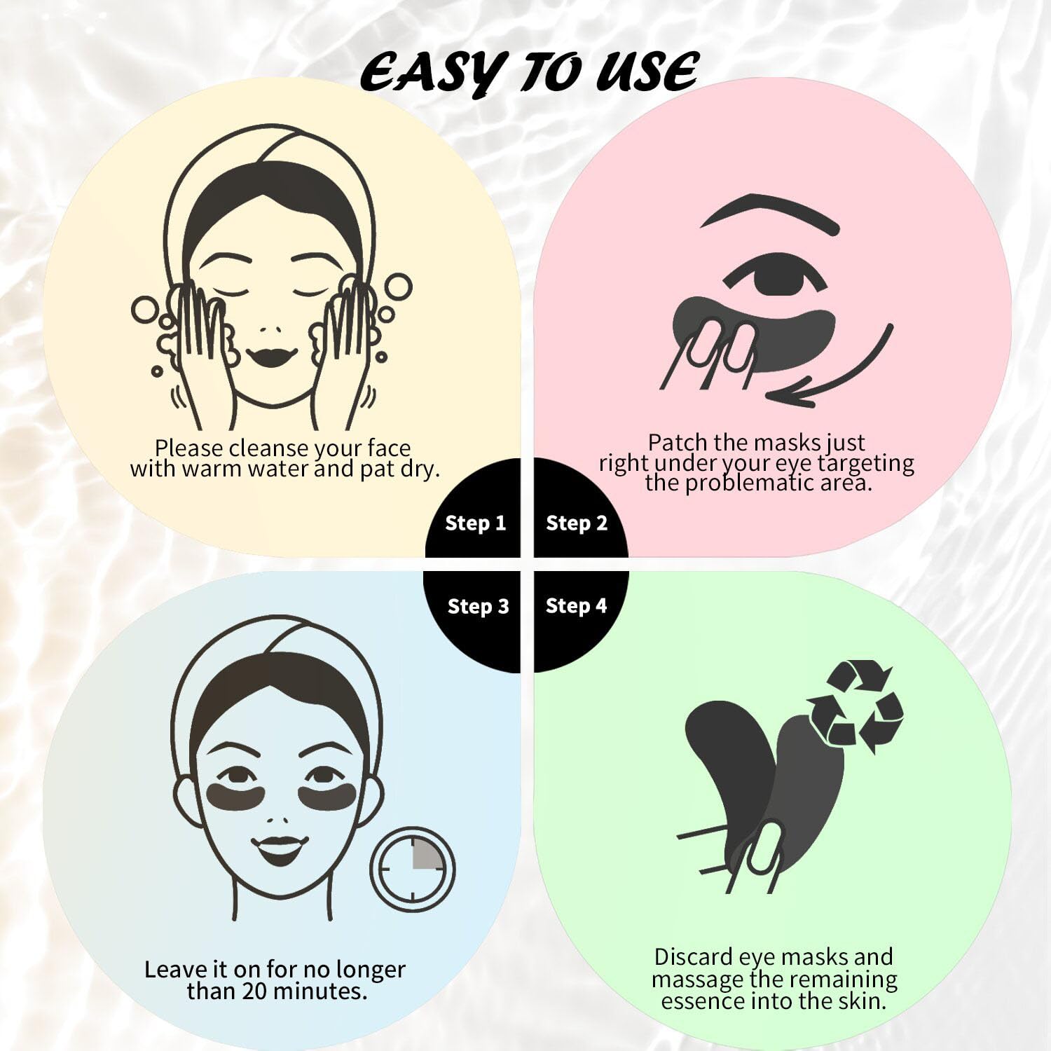 Maskiss Under Eye Patches (50 Pairs), Hyaluronic Acid Eye Masks for Dark Circles Puffy Eyes Undereye Bags, Collagen Eye Patches for Wrinkles and Hydrate, Skin Care Gift for Her