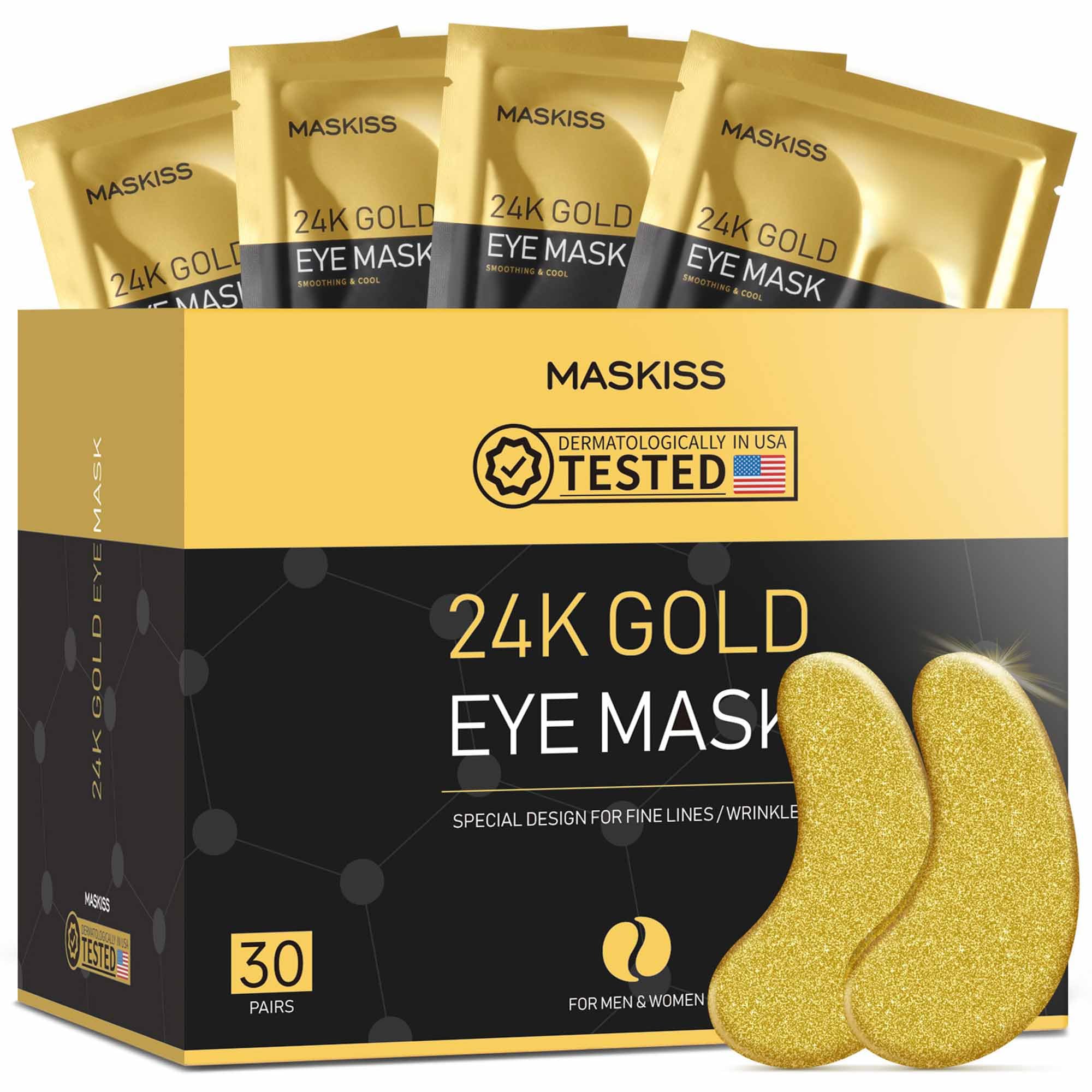 Maskiss Under Eye Patches (50 Pairs), Hyaluronic Acid Eye Masks for Dark Circles Puffy Eyes Undereye Bags, Collagen Eye Patches for Wrinkles and Hydrate, Skin Care Gift for Her
