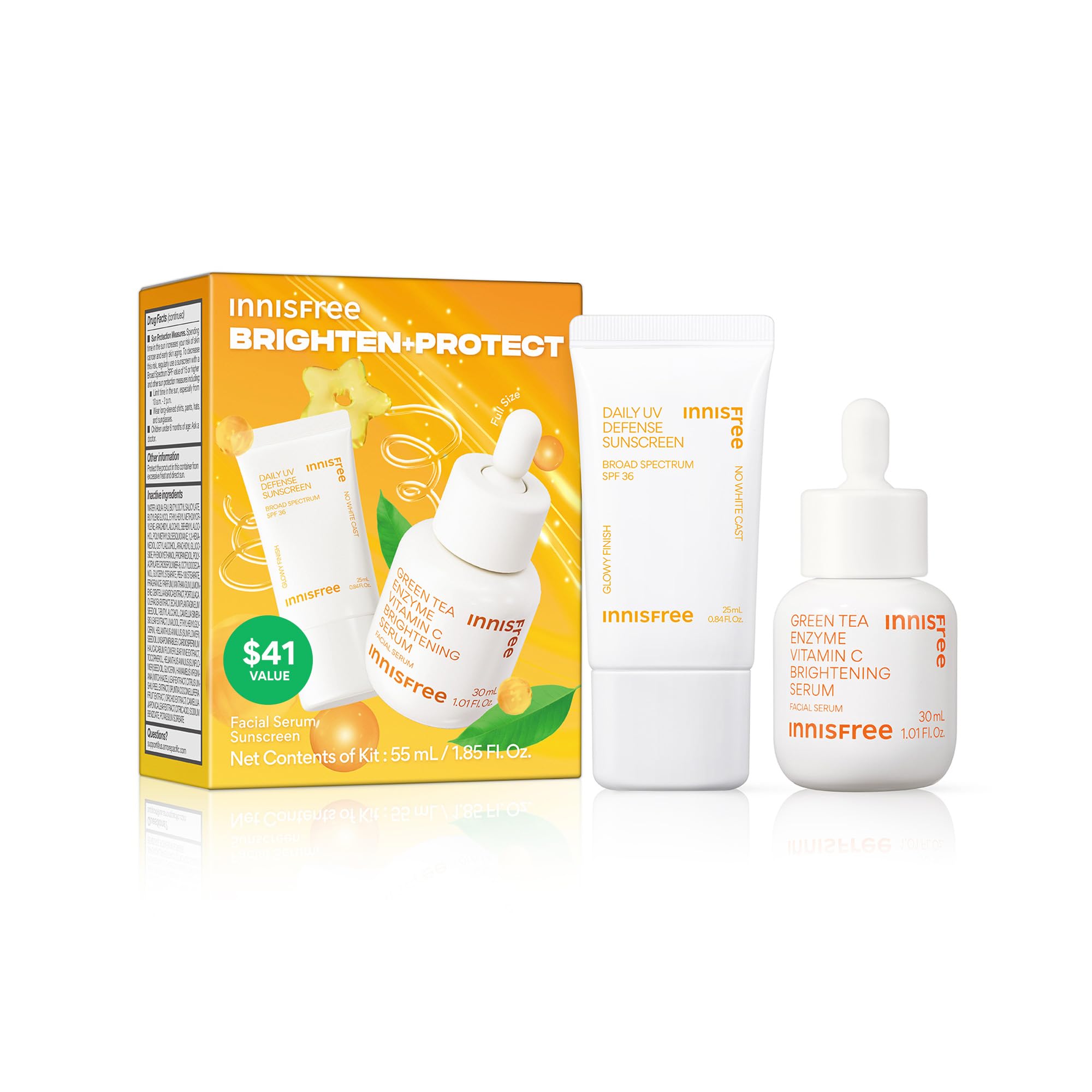 innisfree Daily UV Defense SPF 50+ PA++++ Korean Face & Body Sunscreen, Broad Spectrum, Invisible Finish, No White Cast, Lightweight, Hydrating