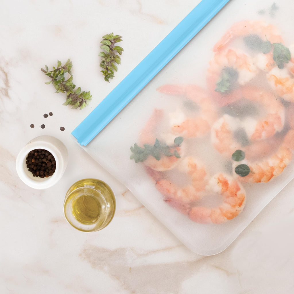 OGGI Reusable Ice Storage Bags - Set of 2, 11x10x2.5" - Ideal Reusable Ice Bag Set, Freezer Bags, Storage Bags, Snack Bag for Travel - Durable, Food-Grade BPA-Free
