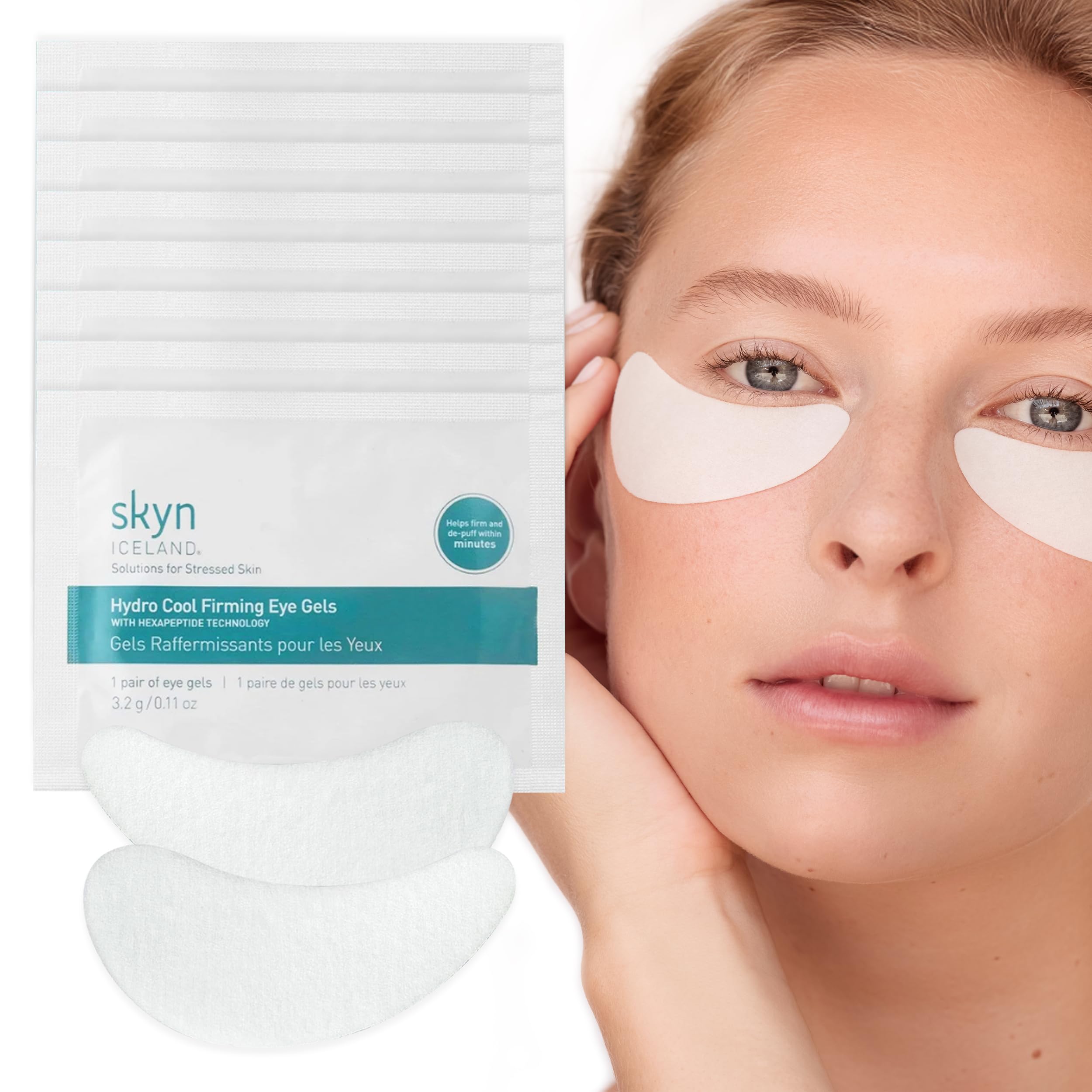 skyn ICELAND Hydro Cool Firming Under Eye Patches. Eye Gel Mask to Firm And Reduce Wrinkles, Fine Lines, Dark Circles, Puffy Eyes & Bags, 4 Pairs