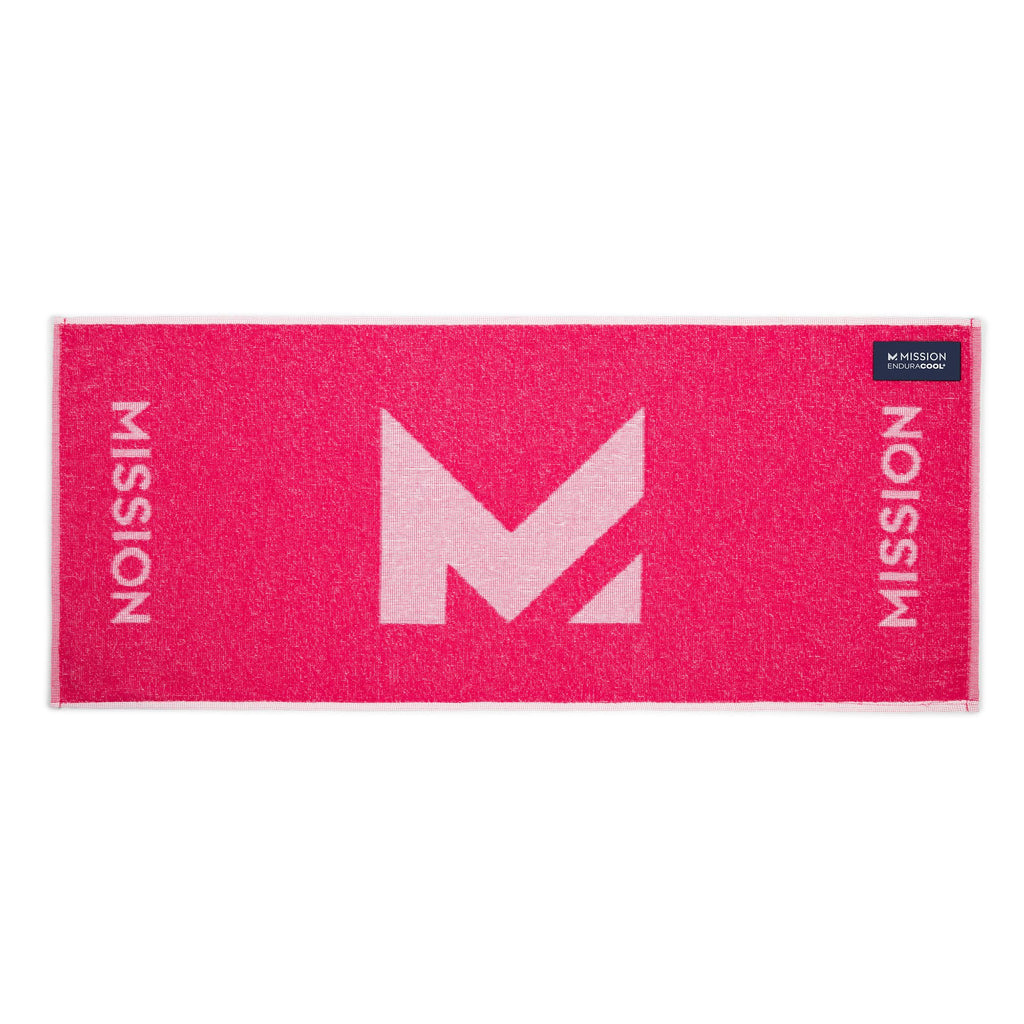 MISSION Instant Cooling up to 8 Hours Enduracool+ Performance Towel, UPF 50, Fast Drying, for Outdoors, Running, Sports, Hiking, Camping, Gym (Fuchsia, Medium)