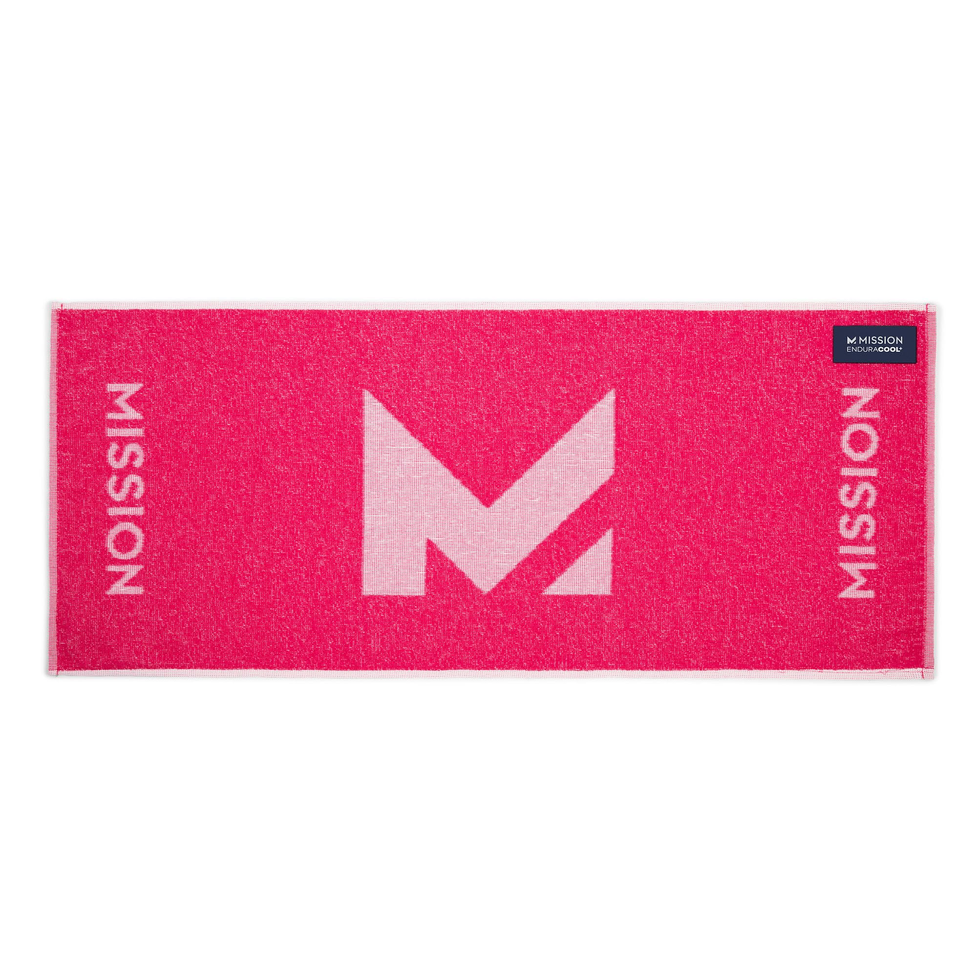MISSION Instant Cooling up to 8 Hours Enduracool+ Performance Towel, UPF 50, Fast Drying, for Outdoors, Running, Sports, Hiking, Camping, Gym (Fuchsia, Medium)