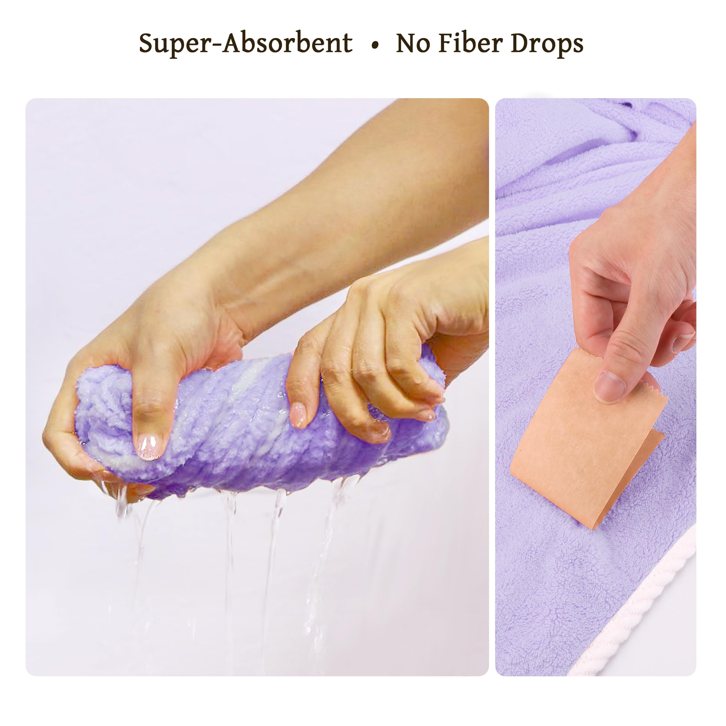 Towel Wrap Women Shower Robe Adjustable Closure Bathrobe with Hair Drying Towel & Spa Wraps