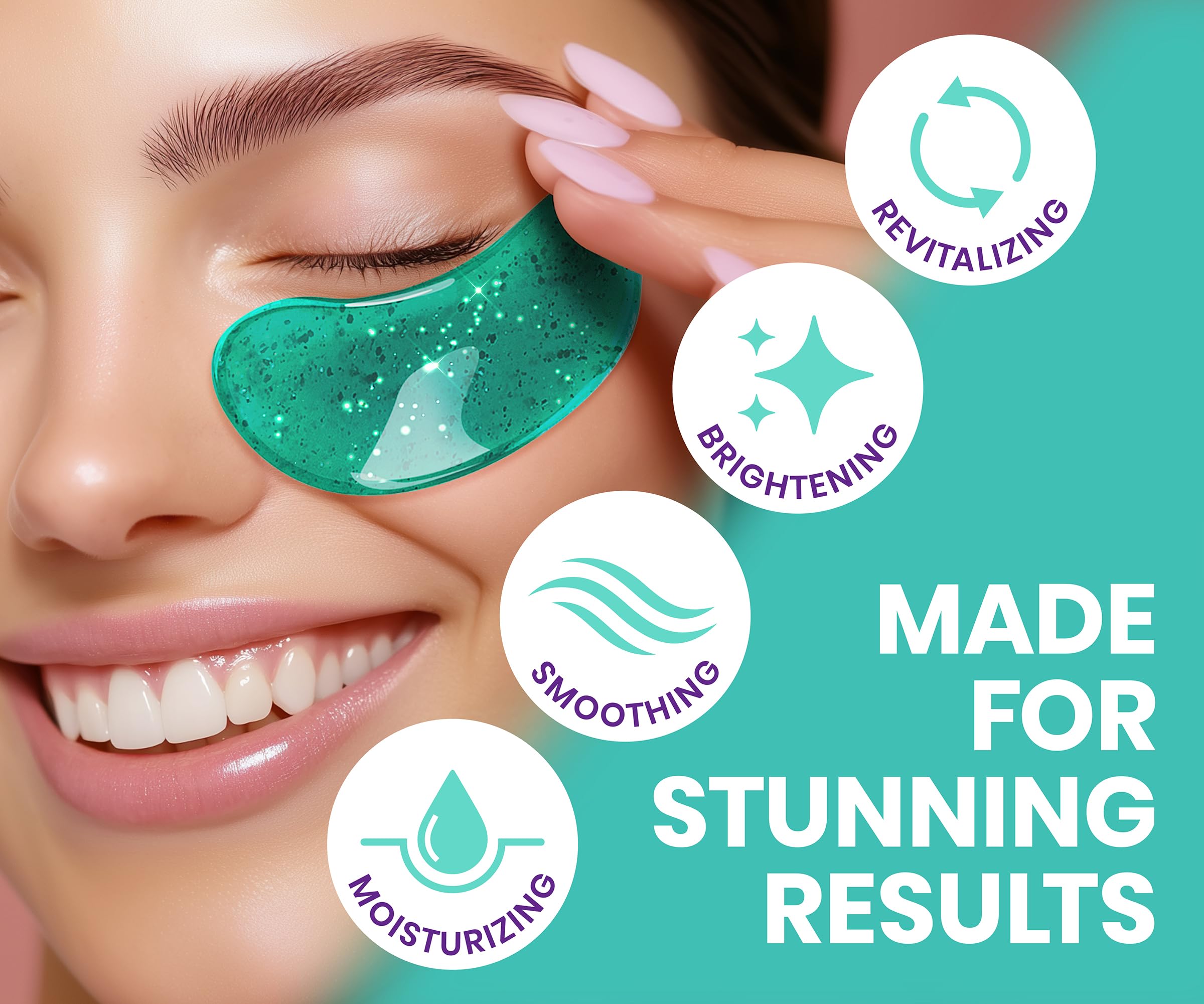 Stylia Collagen & Vitamin C Under Eye Patches for Puffy Eyes & Dark Circles - Depuffing, Hydrating & Firming Under Eye Mask with Hyaluronic Acid - Stocking Stuffers for Teen Girls, Vegan (30 Pairs)