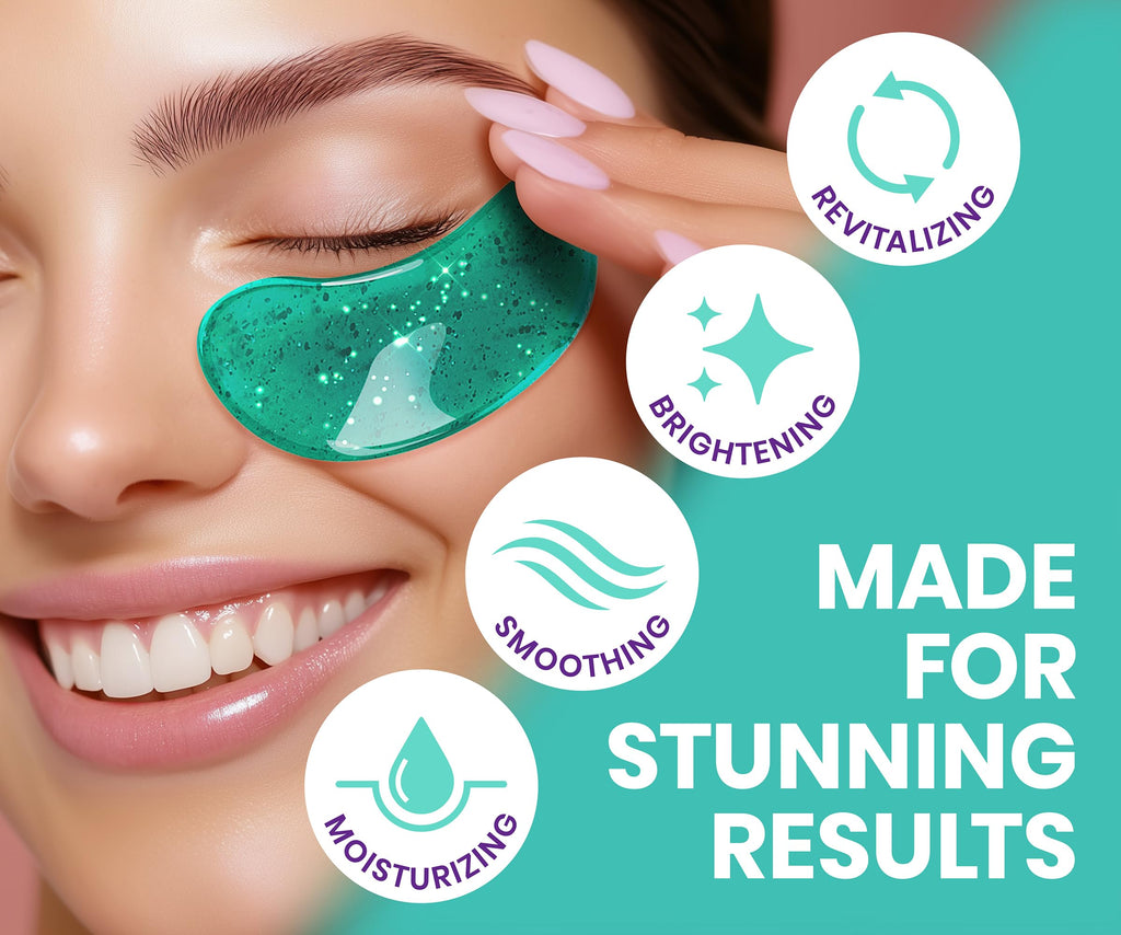 Stylia Collagen & Vitamin C Under Eye Patches for Puffy Eyes & Dark Circles - Depuffing, Hydrating & Firming Under Eye Mask with Hyaluronic Acid - Stocking Stuffers for Teen Girls, Vegan (30 Pairs)