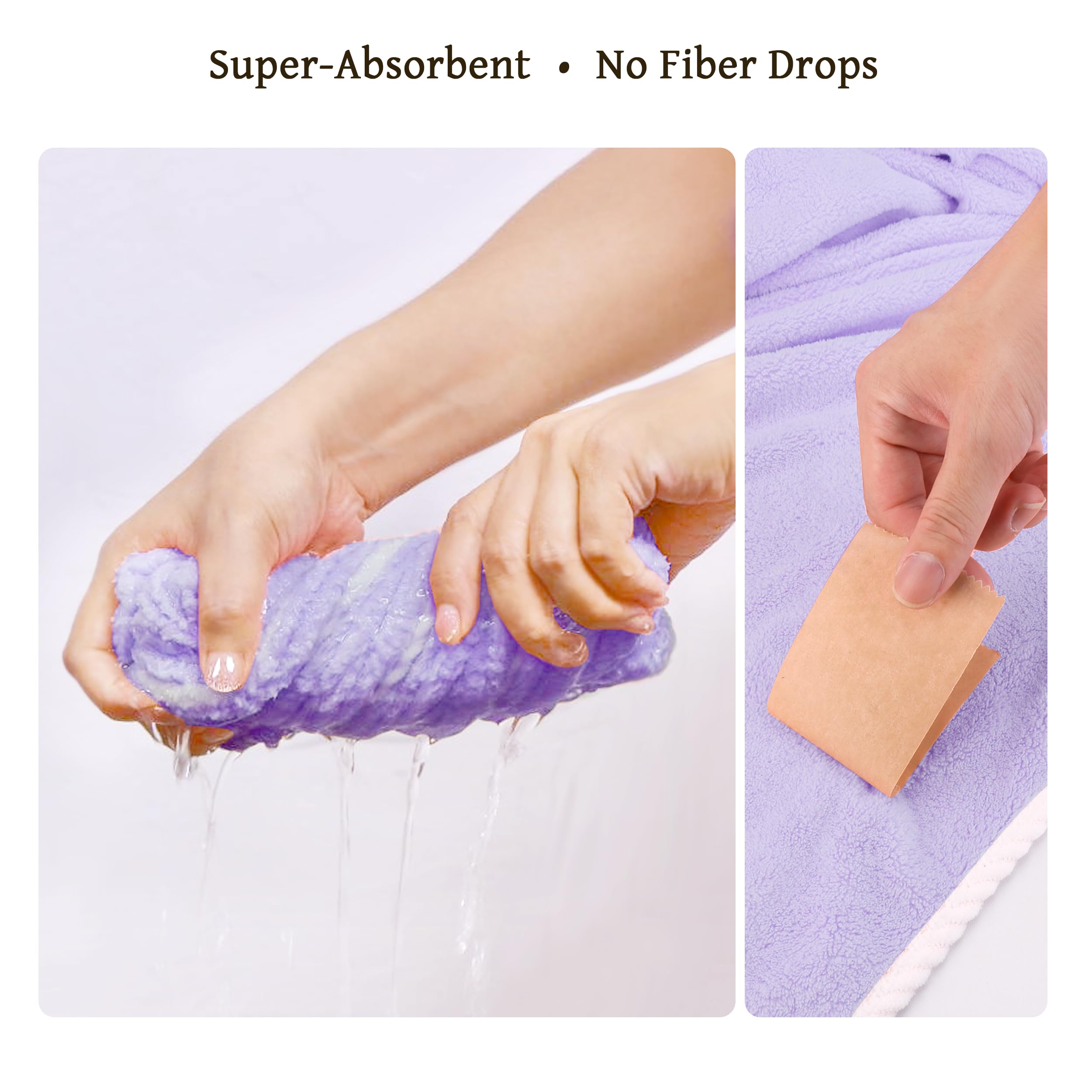 Towel Wrap Women Shower Robe Adjustable Closure Bathrobe with Hair Drying Towel & Spa Wraps