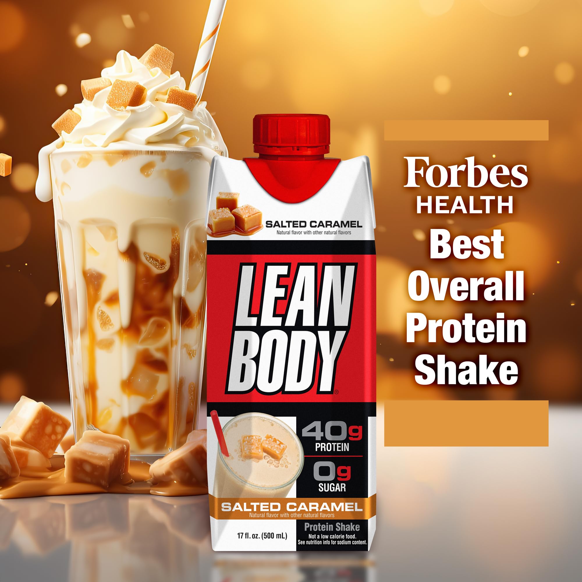 Labrada Lean Body Ready-to-Drink Chocolate Protein Shake, 40g Protein, Whey Blend, 0 Sugar, Gluten Free, 22 Vitamins & Minerals, LABRADA, 17 Fl Oz (Pack of 12)