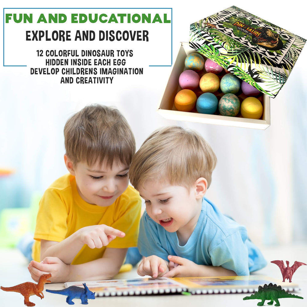 Bath Bombs for Kids with Toys Inside - Organic Bubble Bath Fizzies with Jungle Animal Toys. Gentle and Kids Friendly Spa Bath Balls, Bath Fizz Balls - Birthday Gifts for Toddlers, Boys, Girls