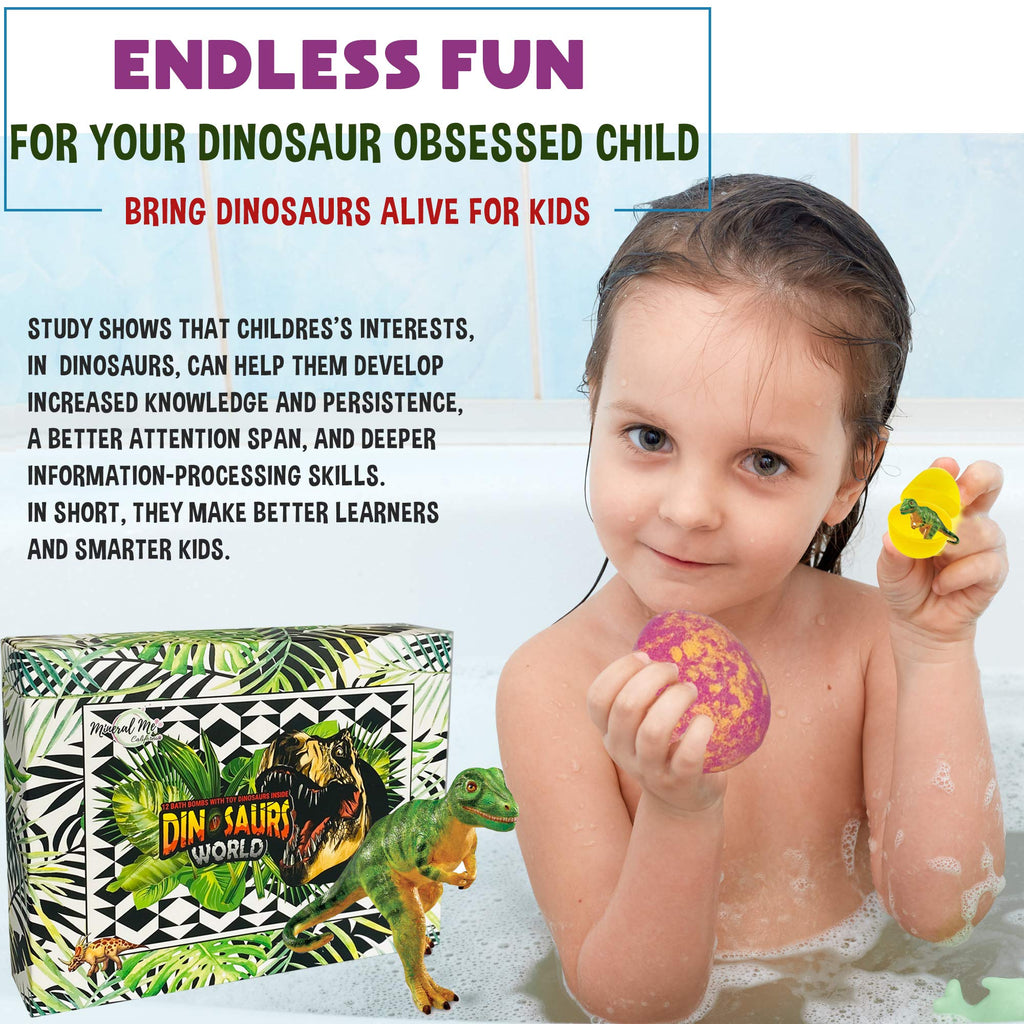 Bath Bombs for Kids with Toys Inside - Organic Bubble Bath Fizzies with Jungle Animal Toys. Gentle and Kids Friendly Spa Bath Balls, Bath Fizz Balls - Birthday Gifts for Toddlers, Boys, Girls