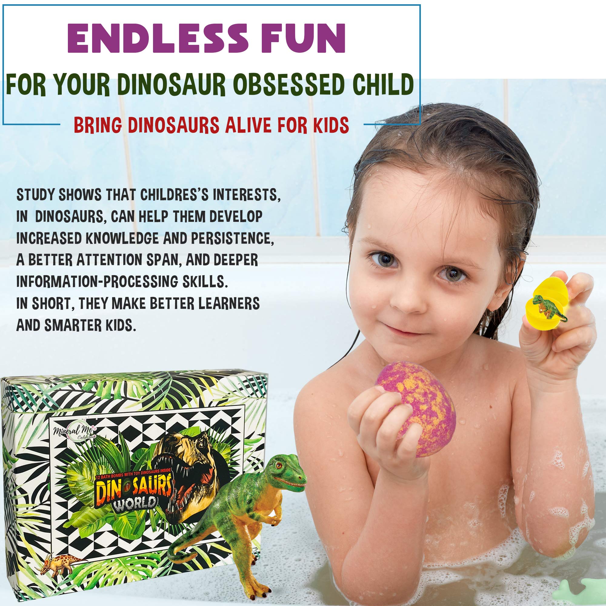 Bath Bombs for Kids with Toys Inside - Organic Bubble Bath Fizzies with Jungle Animal Toys. Gentle and Kids Friendly Spa Bath Balls, Bath Fizz Balls - Birthday Gifts for Toddlers, Boys, Girls