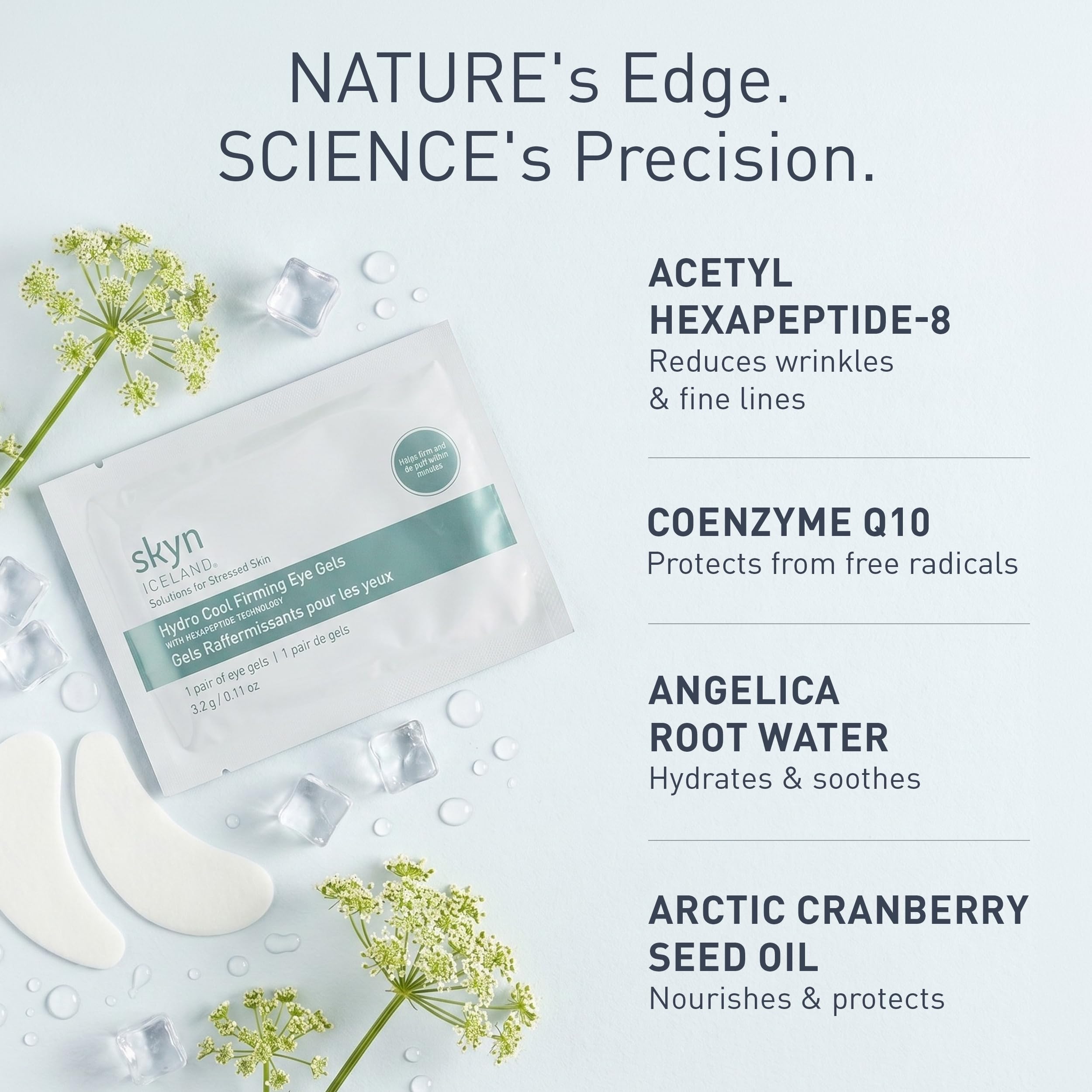 skyn ICELAND Hydro Cool Firming Under Eye Patches. Eye Gel Mask to Firm And Reduce Wrinkles, Fine Lines, Dark Circles, Puffy Eyes & Bags, 4 Pairs