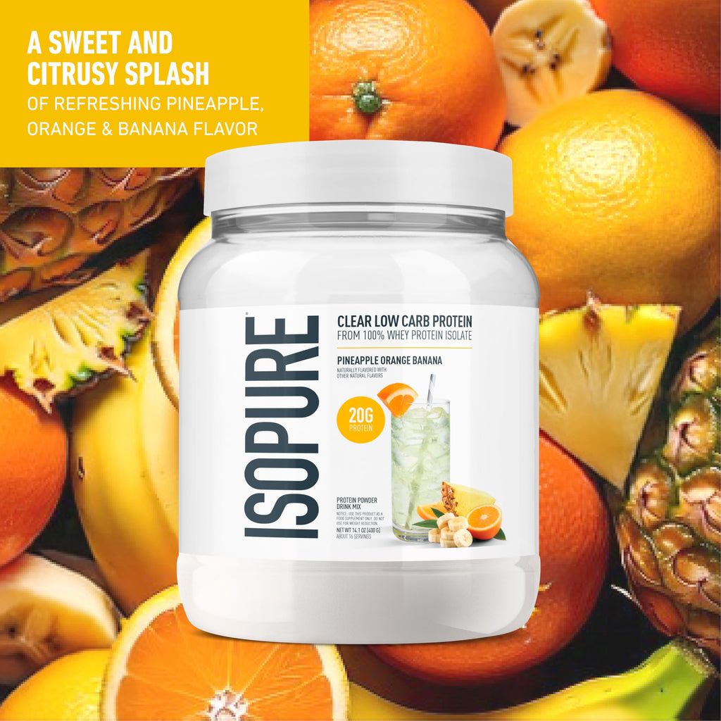 Isopure Clear Whey Isolate Protein Powder, Lactose Free, Gluten Free, Naturally Flavored, Watermelon Lime, 20g Protein Per Serving, 14.1 Oz, 16 Servings (Packaging May Vary)