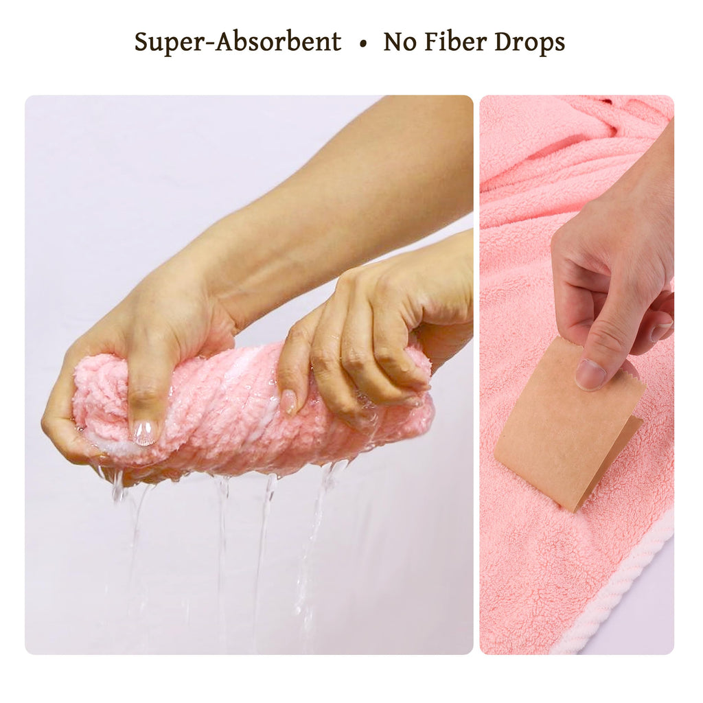 Towel Wrap Women Shower Robe Adjustable Closure Bathrobe with Hair Drying Towel & Spa Wraps