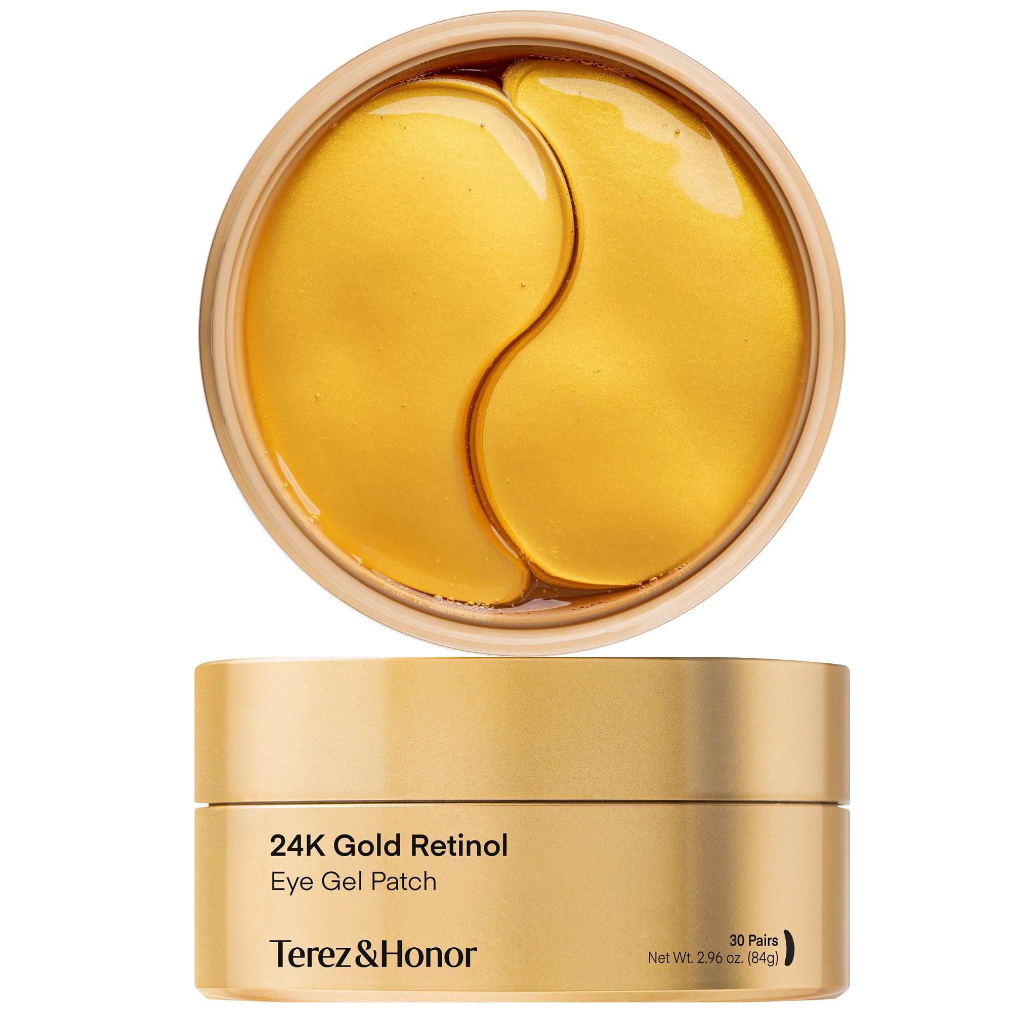 TEREZ & HONOR Peptide Collagen Under Eye Patches - 60 Korean Firming, Glowing & Hydrating Hydrogel Mask for Puffy Eyes, Dark Circles, Wrinkles, Fine Lines, Undereye Bags - Anti-Aging Eye Gel Pads