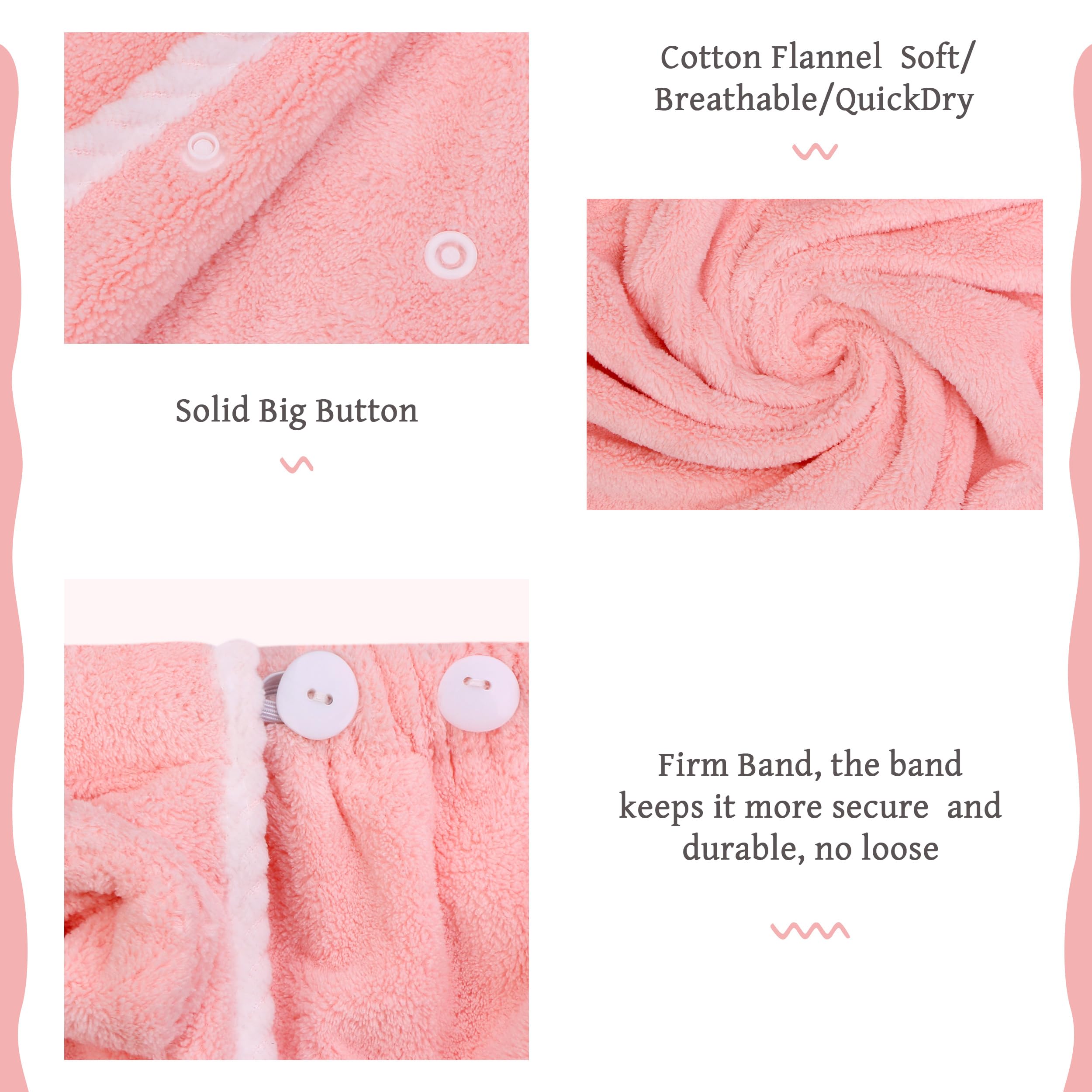 Towel Wrap Women Shower Robe Adjustable Closure Bathrobe with Hair Drying Towel & Spa Wraps