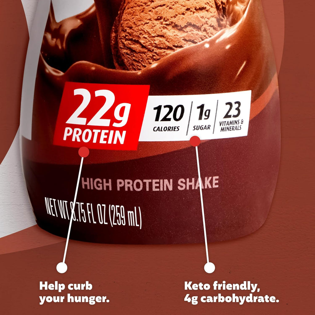 Premier Protein Shake MINIs Chocolate 22g Protein 120 Cal Pack of 12 & Protein Shake 8 Flavor Variety Pack 30g Protein 24 Vitamins 11.5oz 8 Pack