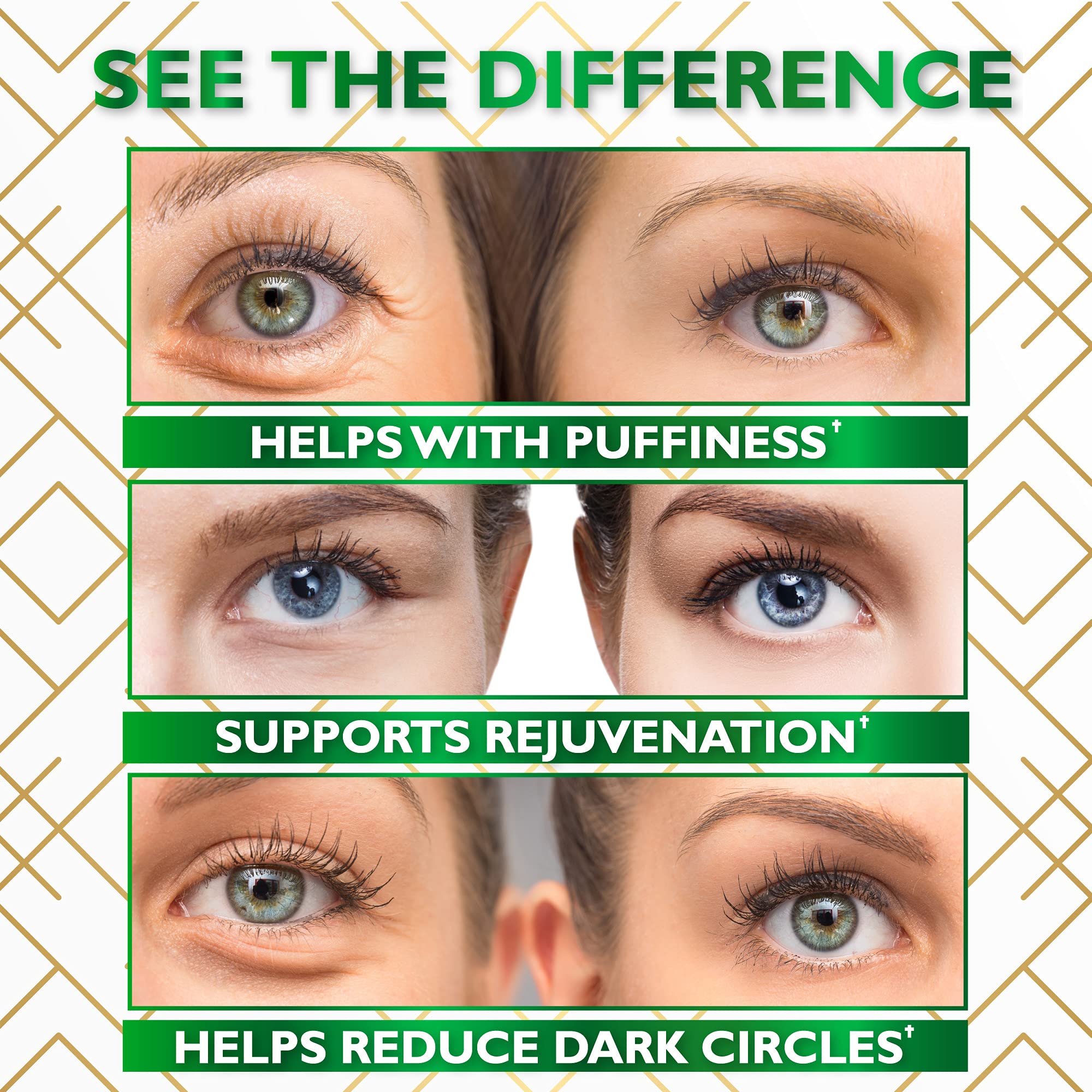 Under Eye Mask for Puffy Eyes, Dark Circles, Eye Bags, Puffiness, Wrinkles with Collagen - Hydrating - Green Tea Skincare - Anti-Aging Eye Patch Treatment Masks - 60 Under Eye Gel Pads