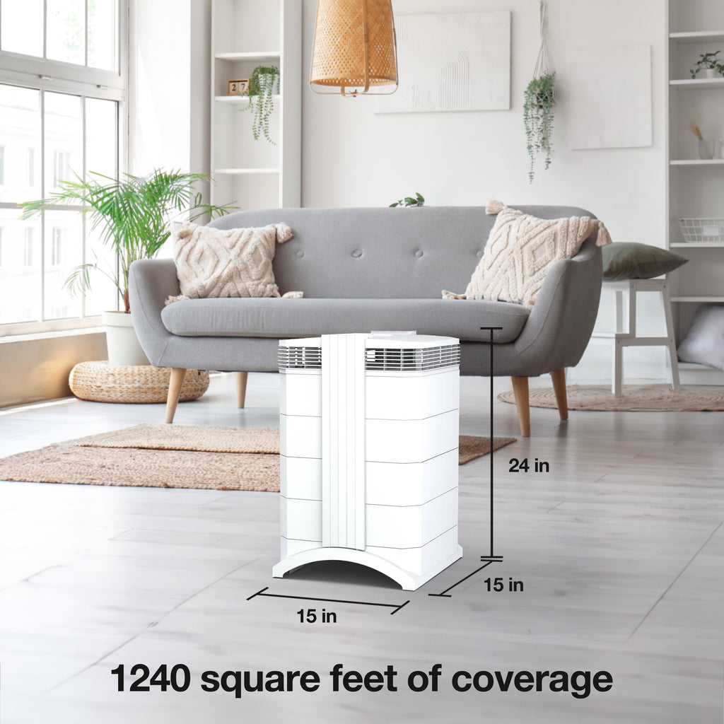 IQAir HealthPro Plus XE Air Purifier - Smart HyperHEPA Filtration for Large Rooms up to 1125 sq ft - Smoke, Viruses, Allergens, Asthma, Mold, Dust, Pets, Swiss Made, WiFi Enabled