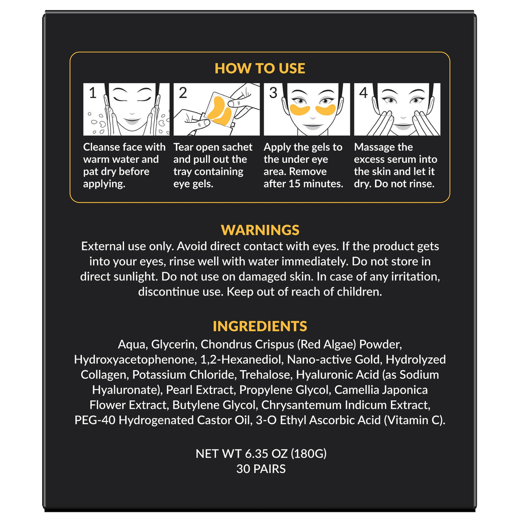 Stylia Collagen & Vitamin C Under Eye Patches for Puffy Eyes & Dark Circles - Depuffing, Hydrating & Firming Under Eye Mask with Hyaluronic Acid - Stocking Stuffers for Teen Girls, Vegan (30 Pairs)