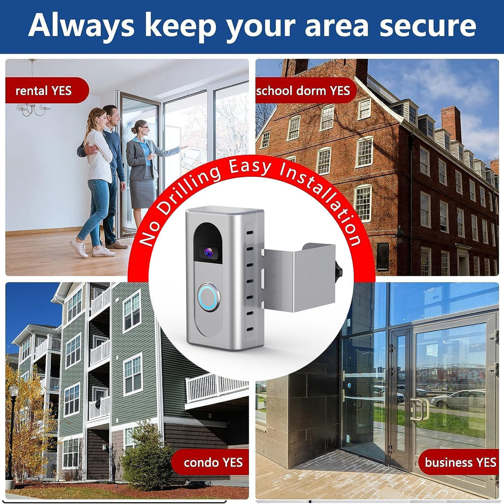 KIMILAR Anti-Theft Video Doorbell Mount Compatible with Ring/Blink Wireless Video Doorbell, Adjustable Mounting Bracket Accessories for Houses, Apartments, Businesses, Not for Blink 2nd Gen