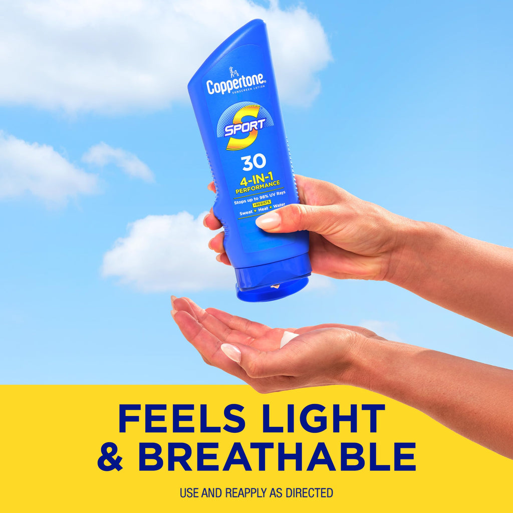 Coppertone SPORT Sunscreen Lotion Broad Spectrum SPF 50 (3 Fluid Ounce) (Packaging may vary)