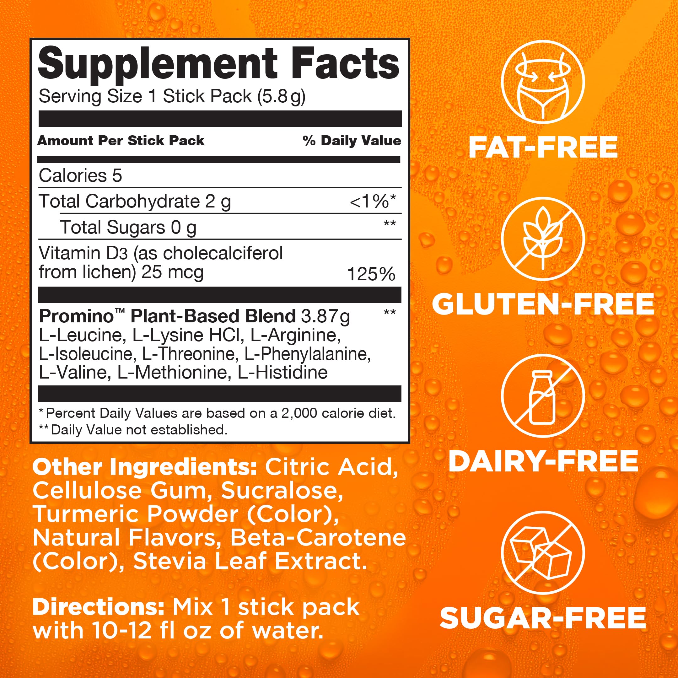Rejuvenate Perfect Amino Acid Blend, 1 Stick = 20g Whey Protein, 5 Calories, Vegan Friendly EAA + BCAA for Muscle Growth, Strength & Energy, GLP-1 & Bariatric Support, No Bloat, No Sugar