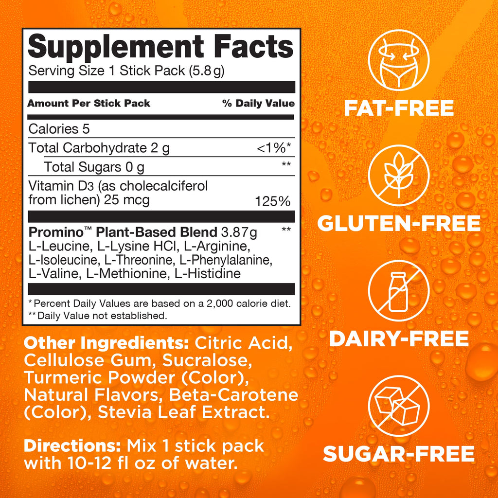 Rejuvenate Perfect Amino Acid Blend, 1 Stick = 20g Whey Protein, 5 Calories, Vegan Friendly EAA + BCAA for Muscle Growth, Strength & Energy, GLP-1 & Bariatric Support, No Bloat, No Sugar