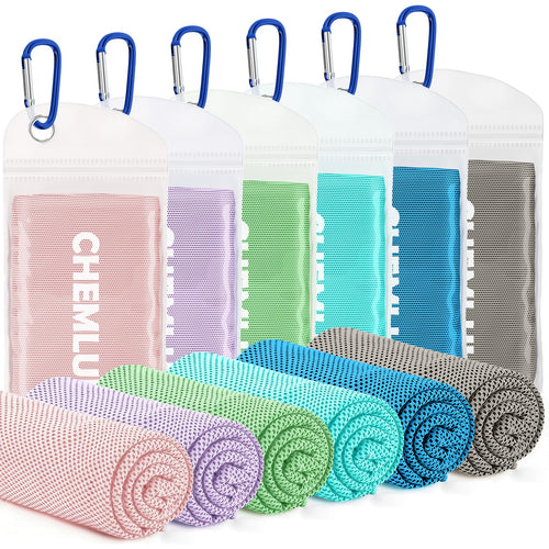 4 Packs Cooling Towels: Instant Cool Towel for Neck and Face Hot Weather UPF50 Quick Dry Microfiber Sweat Towels for Gym Workout Sports (40"x12")