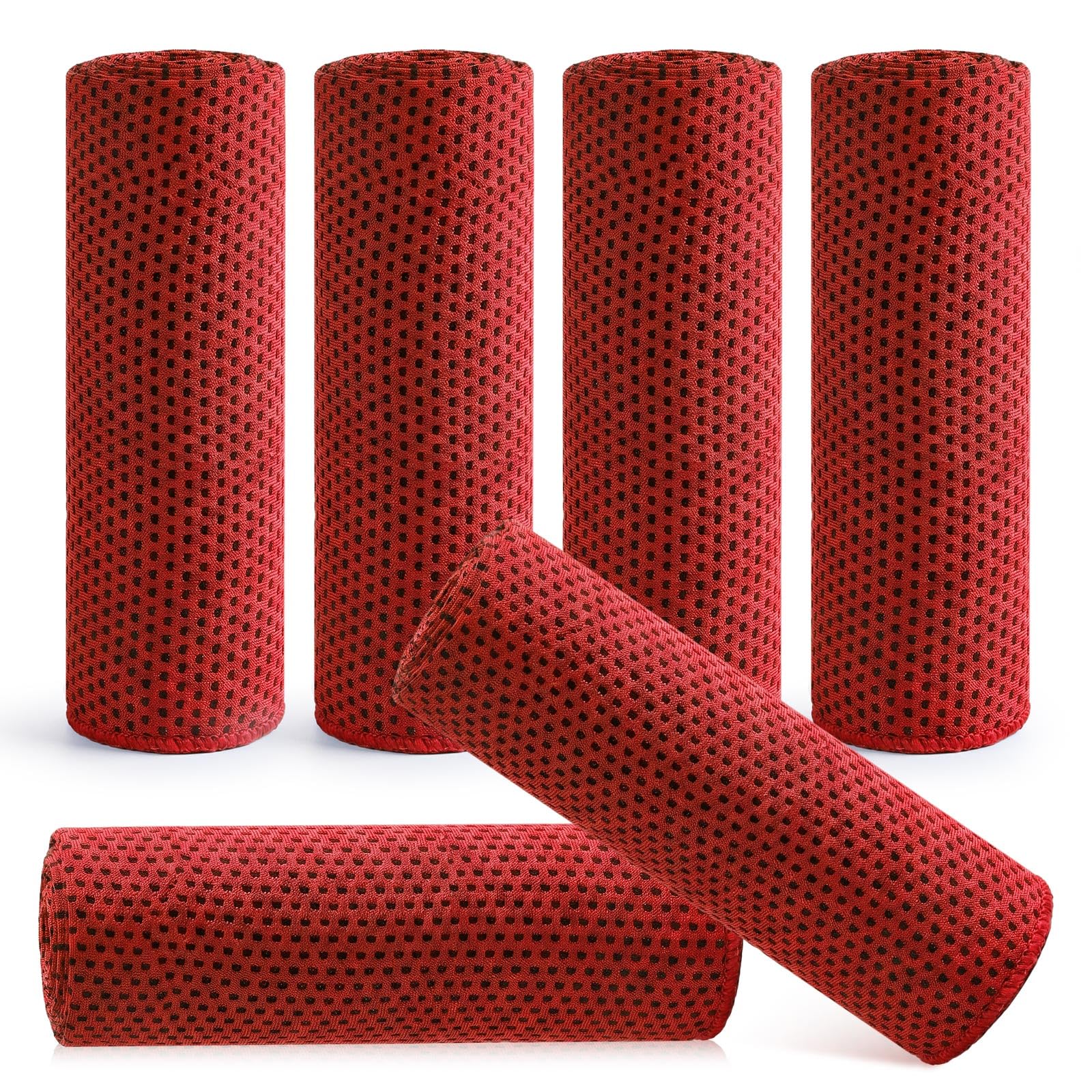 Hosuly 6 Pack Cooling Towels 40"x12" Ice Towel Cooling Neck Wraps Soft Breathable Chilly Stay Cool in Summer for Sports Yoga Golf Gym Activities(Black)