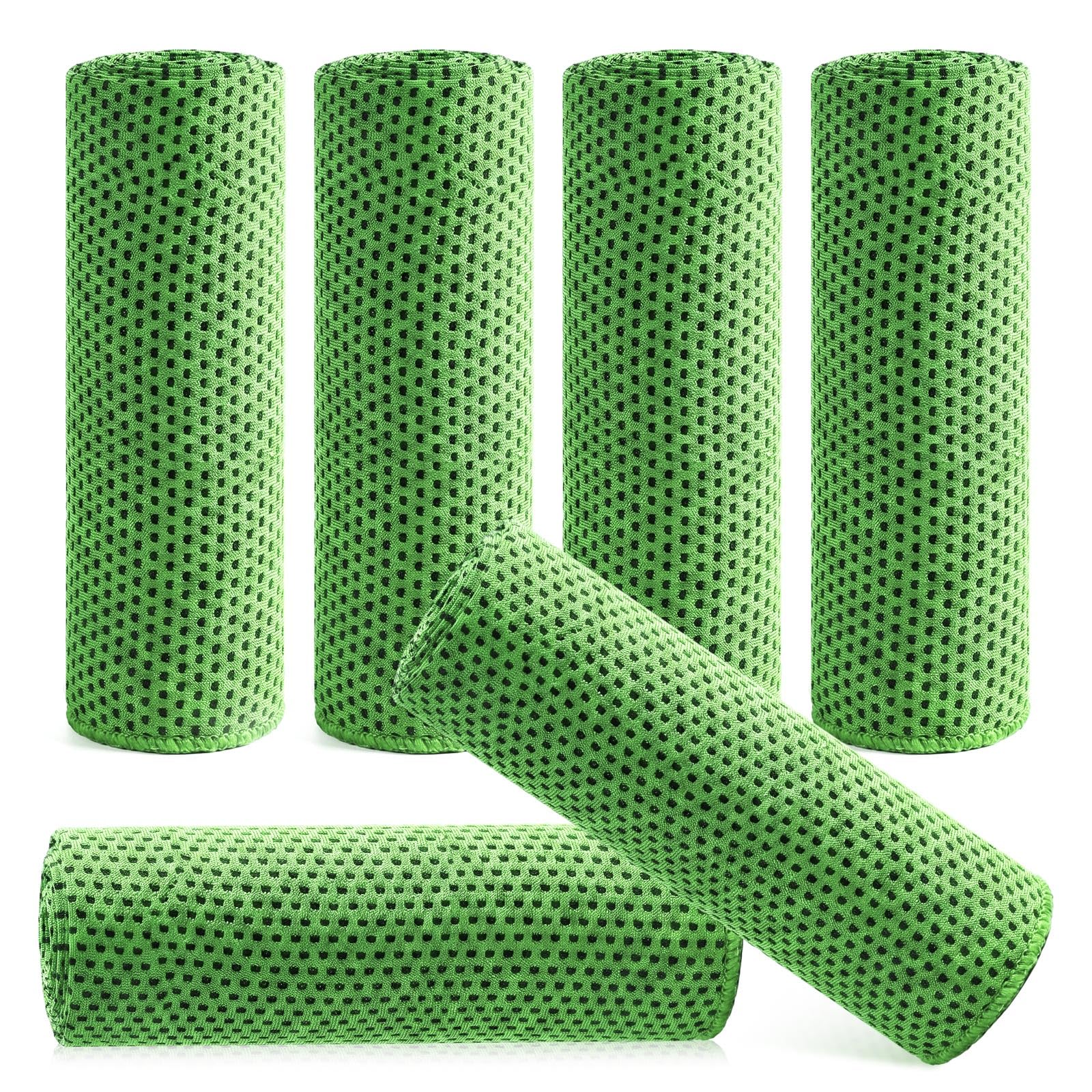 Hosuly 6 Pack Cooling Towels 40"x12" Ice Towel Cooling Neck Wraps Soft Breathable Chilly Stay Cool in Summer for Sports Yoga Golf Gym Activities(Black)